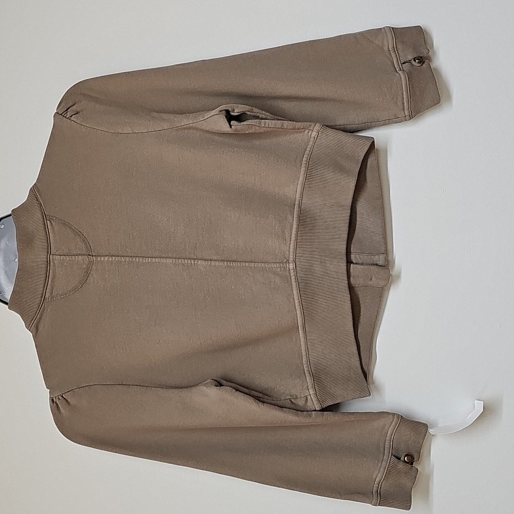 Citizens Of Humanity Brown Cropped Sweatshirt Knit Blazer, Y2K New w/tag, Sz L - Picture 5 of 12
